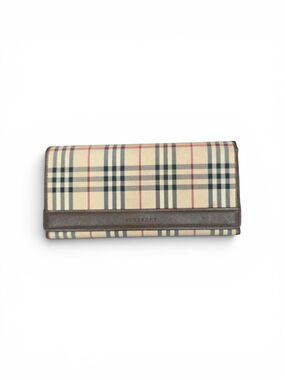 Burberry Nova Check Long Wallet – Beige & Brown Continental Wallet